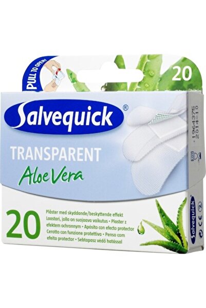 Salvequick Plasturi transparenți cu Aloe Vera, Salvequick, 20 bucăți, 3 mărimi