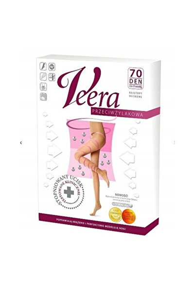 VEERA Ciorapi compresivi 70 DEN, Mărimea 2, Negru