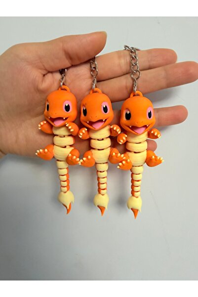 Genel Markalar Pokemon Charmander Eklemli Anahtarlık Figür Hediyelik Charm