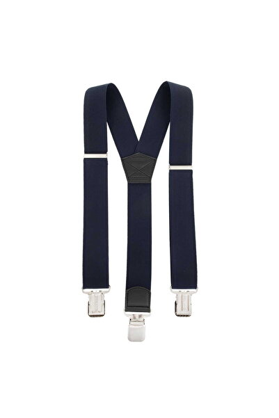TOPGAL Bretele late și rezistente, de 4 cm, netede, albastru marin