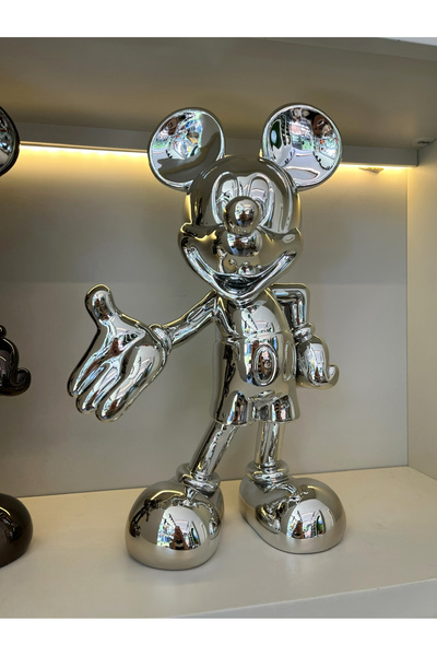 Mioletti İthal Gümüş Mickey Mouse Obje 37 cm