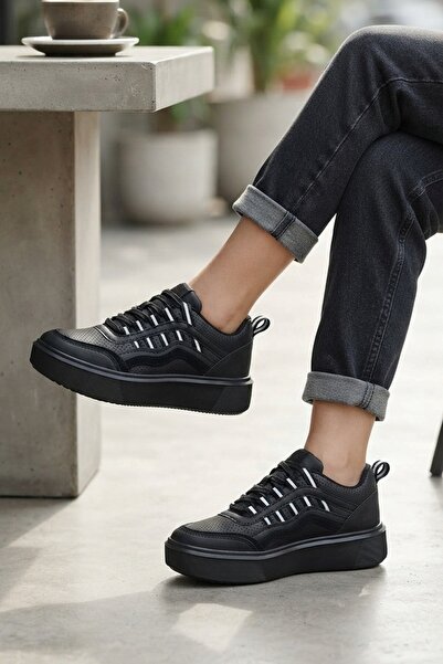 İncim Black Casual Sneaker Women's Sports Shoes