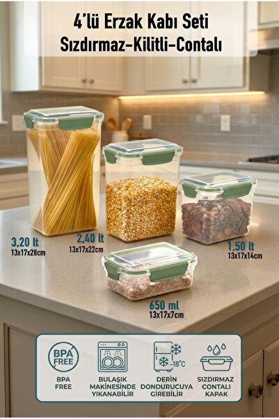 MAXİFRESH Storage Container Set and Food Container Kitchen, Refrigerator Orga...