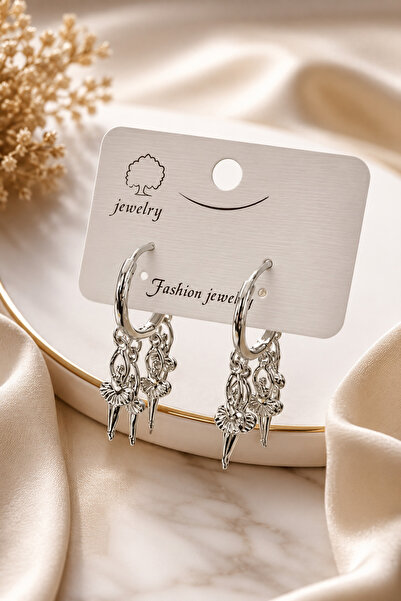 G Sport POLO Ballerina Detailed Dangle Zircon Earrings