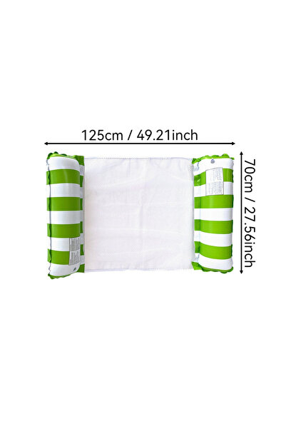 Choice5 Wdf1066 Striped Inflatable Water Hammock Float, Multi-Purpose Mesh Po...