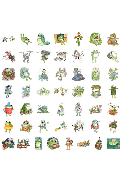 Choice 50PCS 50PCS Cute Frog Graffiti Stickers - Creative Cartoon Waterproof ...