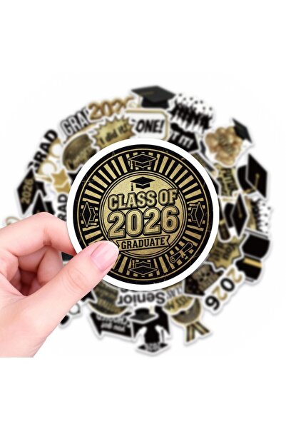Choice1 50/100 قطعة ملصقات بتصميم حفلات التخرج 2026 لخلق أجواء احتفالية، للاس...