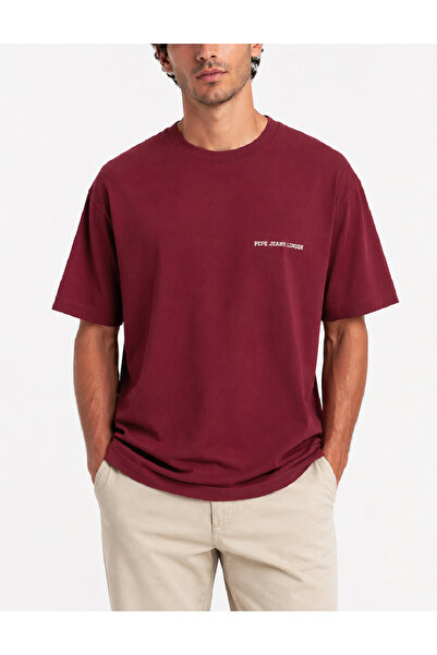 Evendi T-Shirt - Κόκκινο - Χαλαρή εφαρμογή