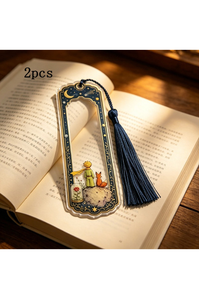 Choice قطعتان من علامات الصفحات الأكريليكية الزرقاء بتصميم الأمير الصغير الكل...