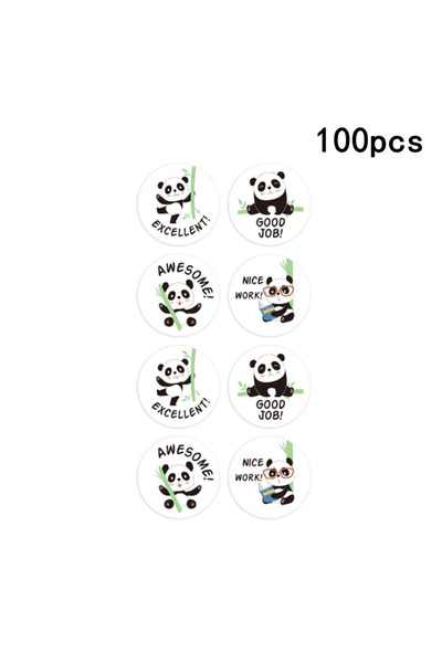 Choice H0096-100pcs 100-500PCS Panda Reward Stickers Roll for Kids, 1 Inch Ro...