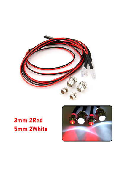Choice11 طقم إضاءة LED للتحكم عن بعد 3 مم 2R 5 مم 2W، مصابيح أمامية لسيارات R...
