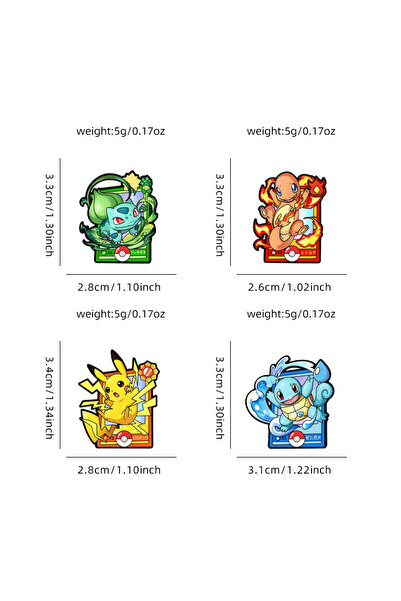Choice 4pcs 4pcs Cute Cartoon Anime Enamel Pins Metal Brooches Lapel Badges f...