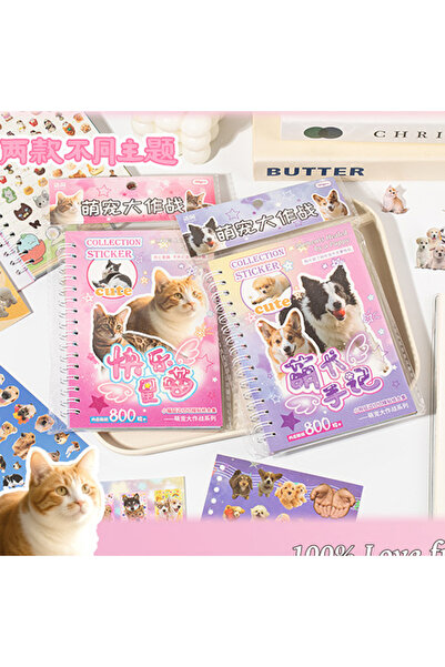 Choice 2-piece set 2 sets of combination stickers, cute and adorable cat and ...