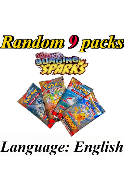 Choice8 Bandai SURGING APARKS 9 Packs Pokémon Card Packs Bright Stars Prismat...