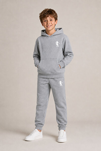 han elegant Hooded Football Printed 2-Season Unisex Children's Tracksuit Set ...
