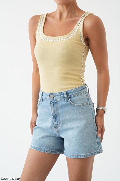 CADDELAMODA Women's Strappy Drop-Shoulder Tank Top