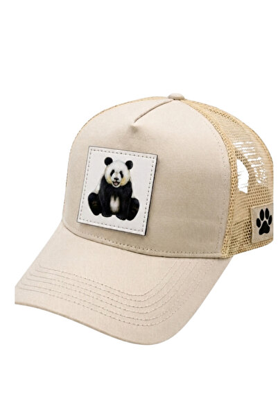 All animals Panda Printed Patch Detailed Mesh Trucker Baseball Cap Unisex