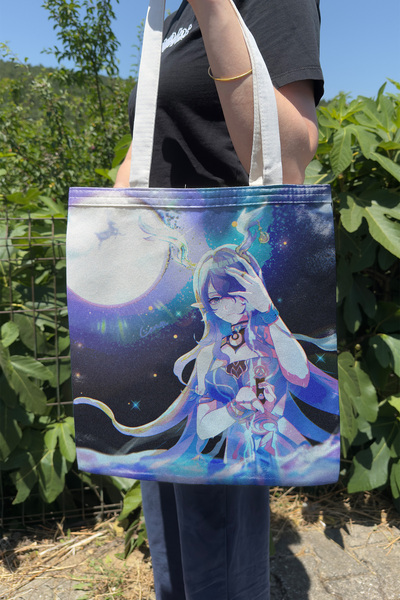 ZipZap Lauma Genshin Impact V3 Double-Sided Canvas Print Tote Bag Anime Bag