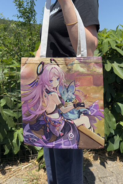 ZipZap Citlali Genshin Impact V1 Double-Sided Canvas Print Tote Bag Anime Bag