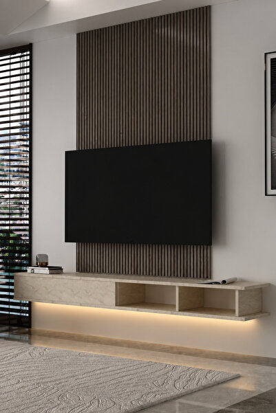 Dekortis Home Dekor 180DHDXTDALT MONO LED IŞIKLI DUVARA MONTE TV SEHPASI TRAV...