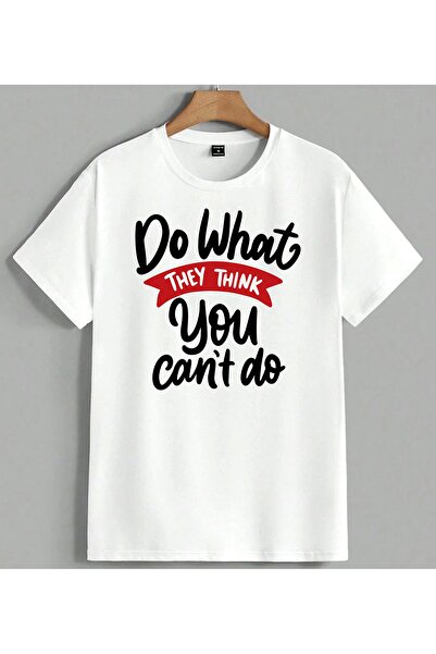 ELFERA Motivational Inspirational Ozgun Printed Unisex Oversize T-Shirt White