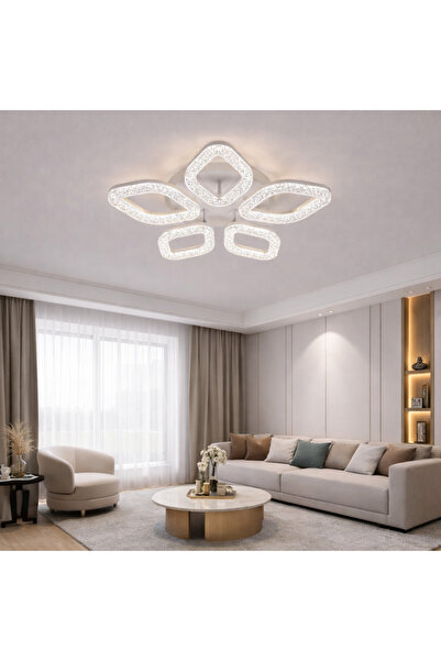 Alessandro DESIGN Lustra LED cu telecomanda, 67W, Lumina Rece/Calda/Neutra, D...