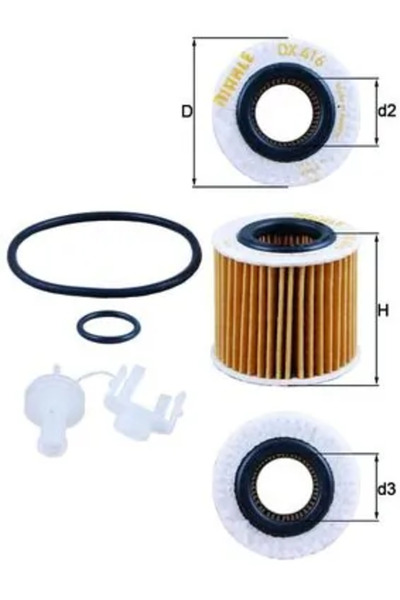 KNECHT Filtru Ulei Ox416D2 Aston Martin Cygnet Daihatsu Charade 8/Extol/Mater...