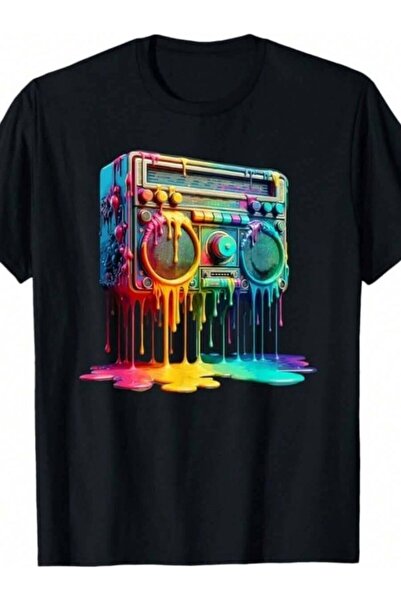 29CUN Versatile Universally Flattering, This Dripping Paint Boombox Old Schoo...