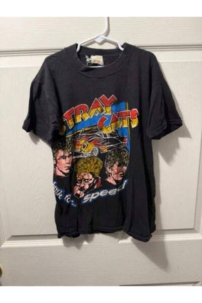 21JNRY متعددة الاستخدامات وتناسب الجميع، تي شيرت The Stray Cats Built For Spe...