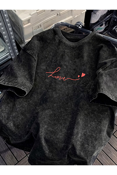 Pink Sky Unisex Oversize Vintage Washed Street Style Μόδα του δρόμου Βαμβακερ...