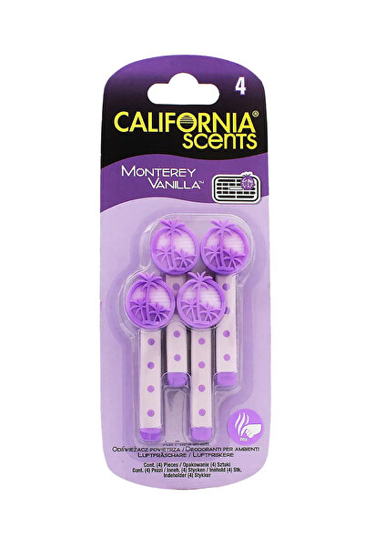 California Scents Odorizant auto tip stick Monterey Vanilie, pachet de 4
