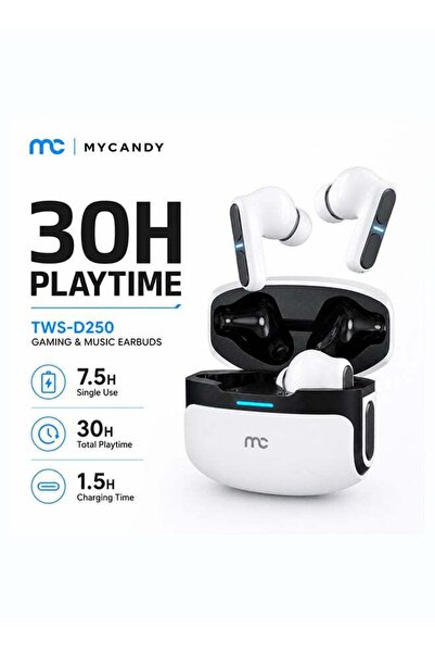 Mycandy TWS-D250 Wireless Earbuds with ENC - White