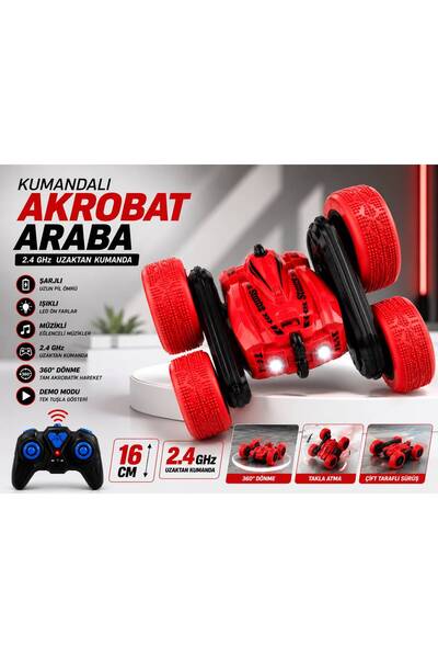 scntoys Uzaktan Kumandalı Işıklı Şarjlı 2.4 Ghz Müzikli Demolu Kırılmaz Akrob...