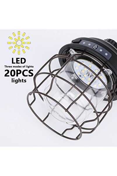EXCEFORE فانوس تخييم، أضواء LED قابلة لإعادة الشحن للتخييم، أضواء خيمة محمولة...