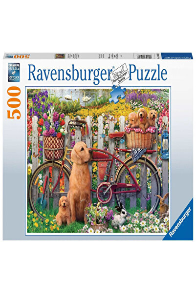 RAVENSBURGER 500 Parça Puzzle Bahçede Köpekler
