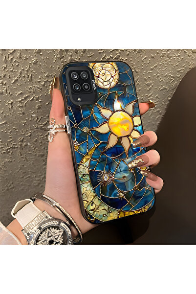 ARTISHELL Samsung Galaxy A12/M12 Uyumlu Güneş ve ay desenli lens korumalı tel...