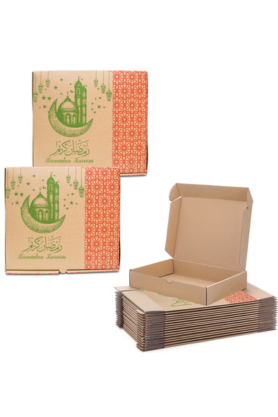 Duravel Pack Of 20 Ramadan Kareem Iftar Meal Box Printed Corrugated Boxes Foo...