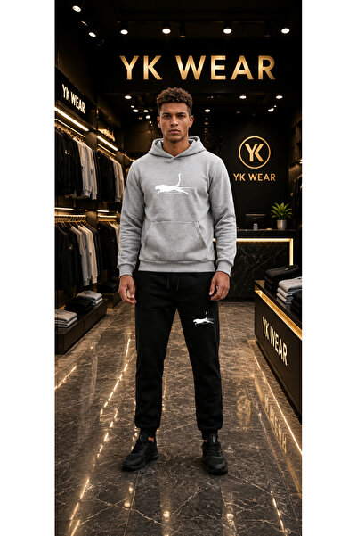 YK WEAR 🔥   طقم بدلة رياضية فاخرة بغطاء للرأس