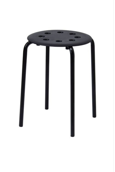 IKEA Plastik, metal ayaklı Mutfak taburesi siyah