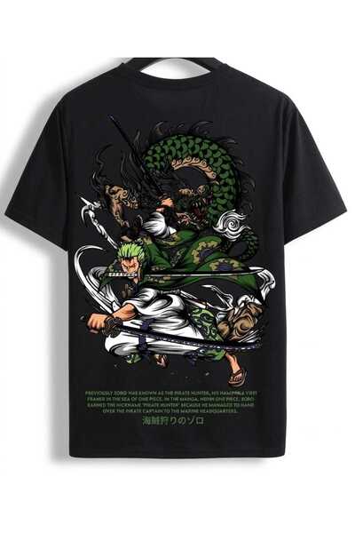 classy moda Μαύρο μπλουζάκι Unisex Oversize με στάμπα χαρακτήρων Anime
