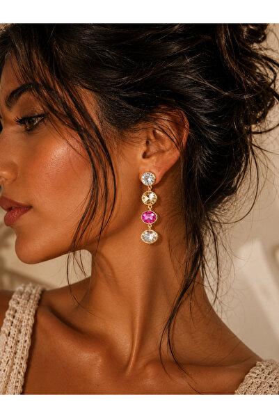 BY DİLEK ÇETİN ACCESSORY Steel 3-coloured earrings