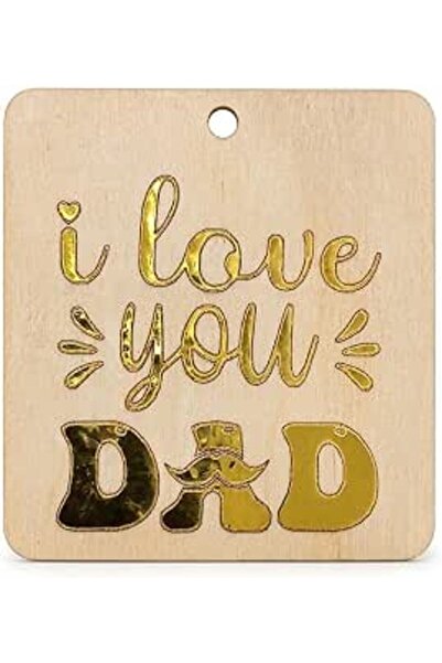 Generic Wooden Car Hanging Ornament "I Love You Dad" | Rearview Mirror Charm ...