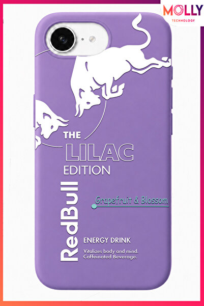 Molly iPhone 16E İçin Lavanta The Lilac Edition Desenli İçi Kadife Silikon Kılıf