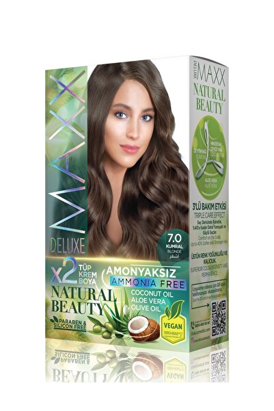 MAXX DELUXE صبغة شعر مغذية بزيت الطبيعة ومستخلصات الحماية لتغطية الشيب بثبات ...