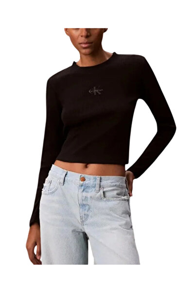 Calvin Klein Γυναικείο Μακρυμάνικο T-shirt Μαύρο LV047A803G-UB1
