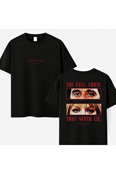 SVART WEAR Scarface Tony Montana Baskılı Unisex Oversize %100 Pamuklu T-Shirt