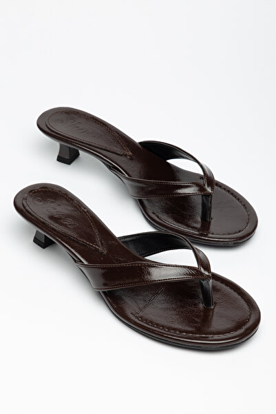 Dubais Shoes Parmak Arası Topuklu Terlik Ortopedik Kadın Sandalet 3 cm Topuk
