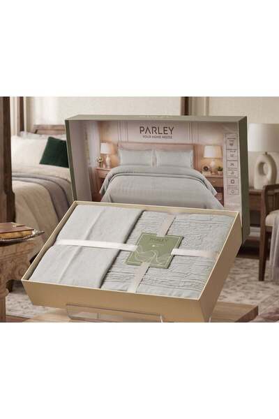 PARLEY طقم مفرش سرير صيفي ميلاني من 3 قطع - 100% قطن مصري (غزل طويل جيزة 86)