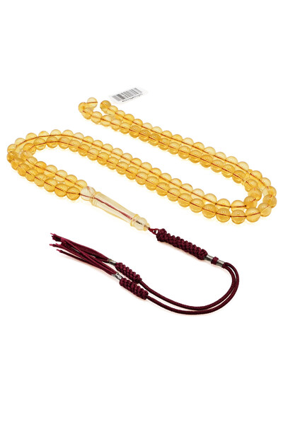 Generic Brand Clear Baltic Amber Rosary – 99 Beads 7.5mm Round Prayer Tasbih ...