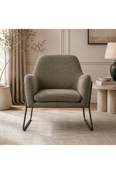 Roots Furniture كرسي بذراعين من خشب الزيتون من إسكارو
